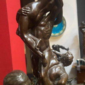 Sculpture "Enlèvement des Sabines" réduction en bronze du modèle de Jean De Bologne