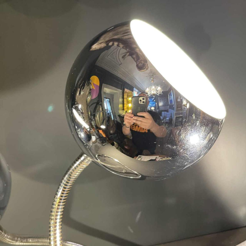 GOFFREDO REGGIANI, Lampe flexible " Snake Eye Balls ", acier chrome 1970s