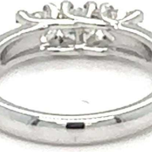 Trilogy ring, white gold and diamonds