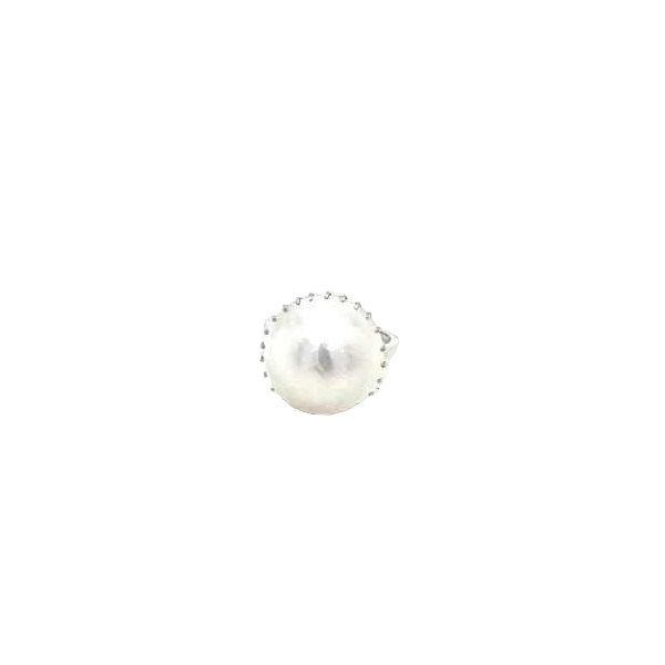 Vintage Ring, 18kt white gold and pearl