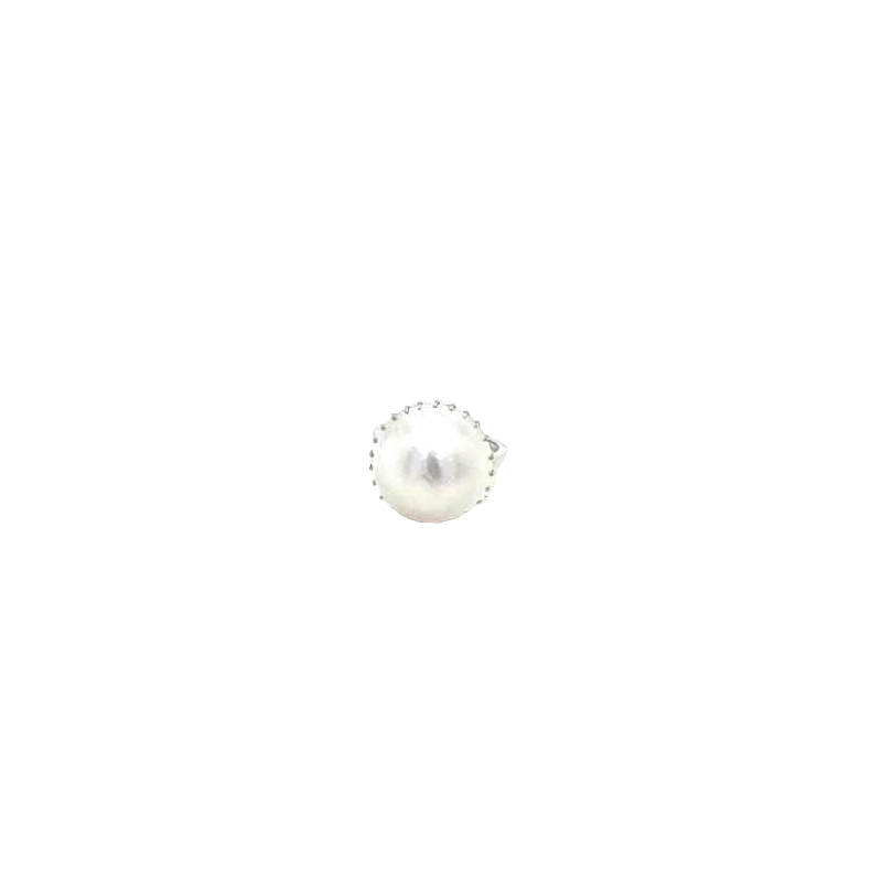 Vintage Ring, 18kt white gold and pearl
