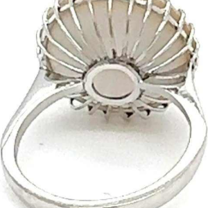 Vintage Ring, 18kt white gold and pearl