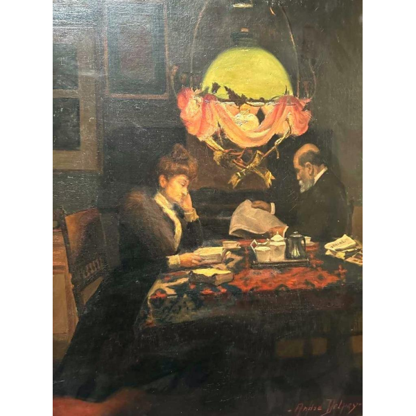 La Lecture by André Delpey 1906, oil on canvas