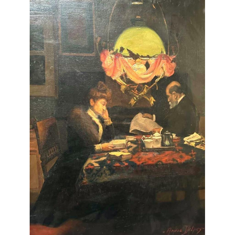 La Lecture by André Delpey 1906, oil on canvas