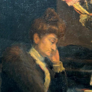 La Lecture de André Delpey 1906, huile sur toile