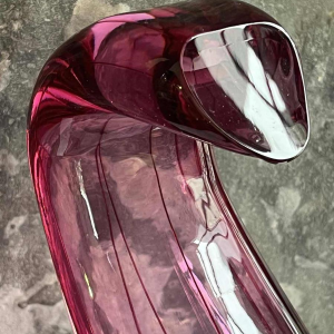 Alfred COLLARD, zwart/hyaliet overlay kristal sculptuur, 2004