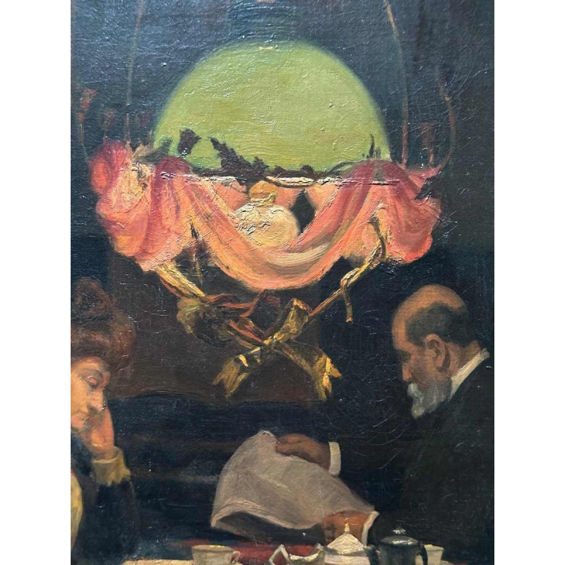 La Lecture door André Delpey 1906, olie op doek