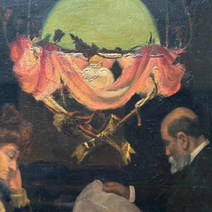 La Lecture door André Delpey 1906, olie op doek