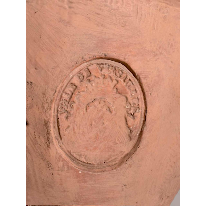 Grote buste in gips met terracotta patina, naar JJ Caffieri, begin 20e eeuw