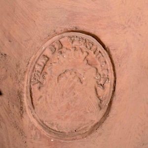 Grote buste in gips met terracotta patina, naar JJ Caffieri, begin 20e eeuw