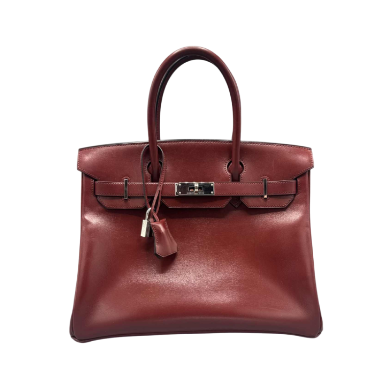 Hermès. Birkin 30 en cuir Box sur palladium, housse et boîte, 2003