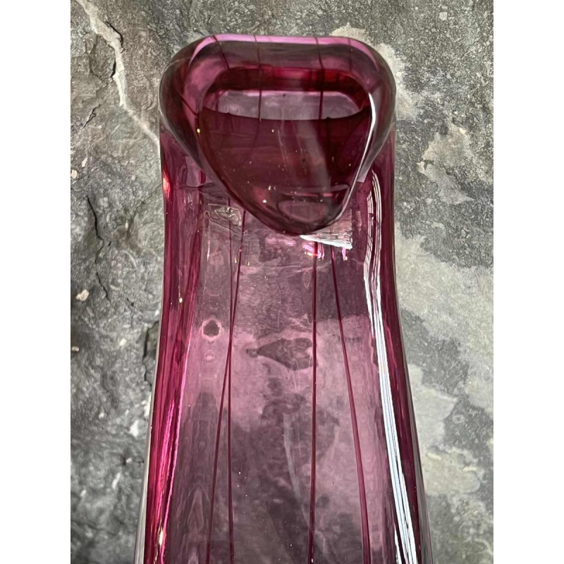 Alfred COLLARD, zwart/hyaliet overlay kristal sculptuur, 2004