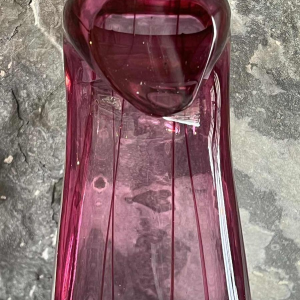 Alfred COLLARD, sculpture en cristal overlay triplé noir/hyalite, 2004