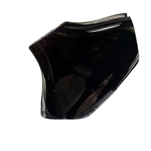 Alfred COLLARD, sculpture en cristal overlay triplé noir/hyalite, 1999