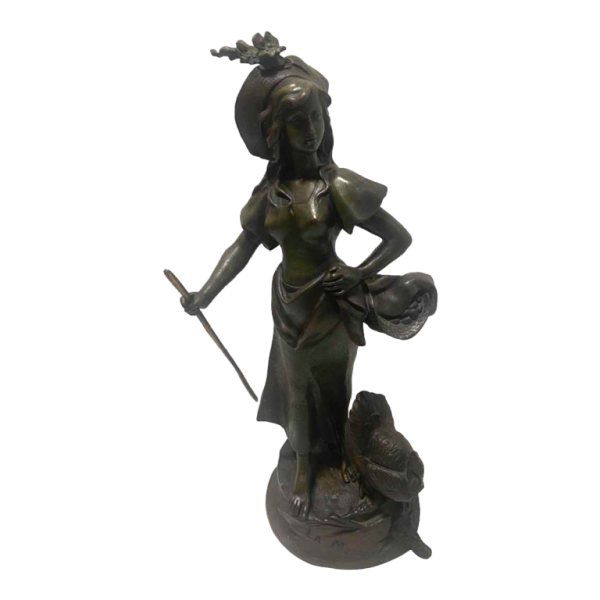 De mascotte van Auguste Dewever ondeugend bronze