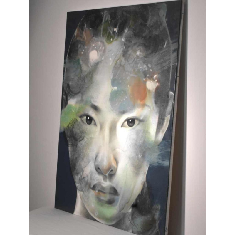 Silawit Poolsawat “Aziatische Schoonheid“ schilderij acryl op doek, XXIe c