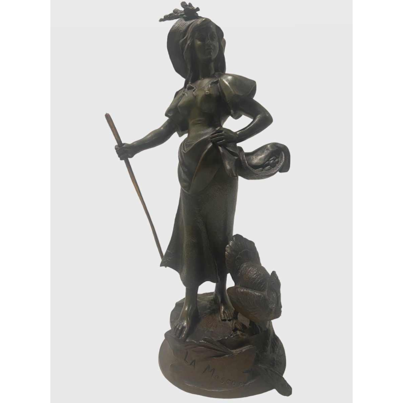 The Mascot of Auguste Dewever naughty bronze