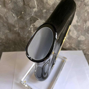 Alfred COLLARD, zwart/hyaliet overlay kristal sculptuur, 1999