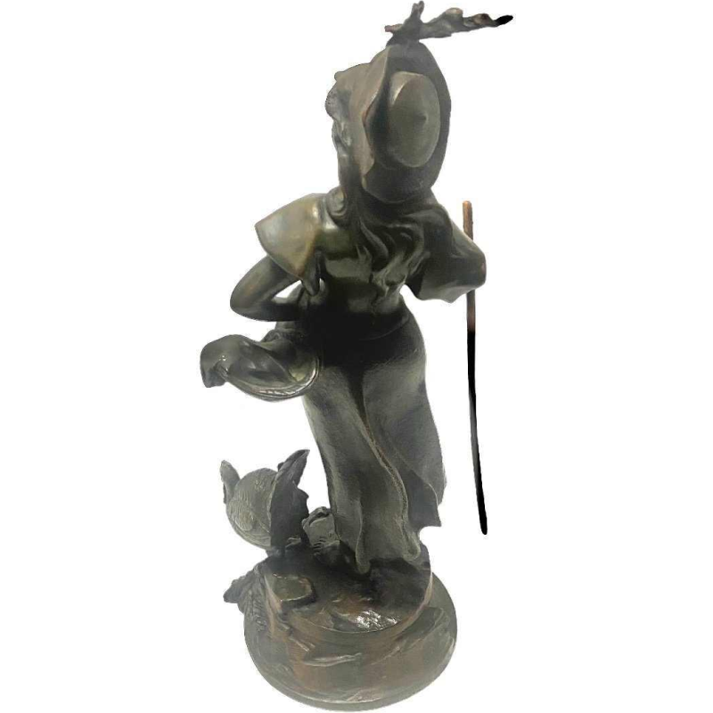 De mascotte van Auguste Dewever ondeugend bronze