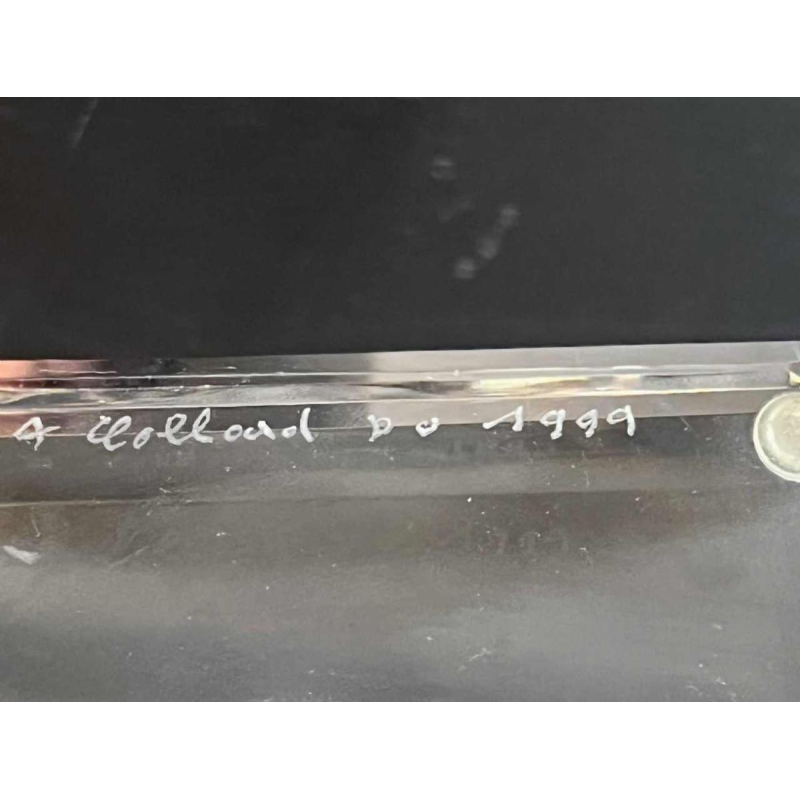 Alfred COLLARD, black/hyalite overlay crystal sculpture, 1999