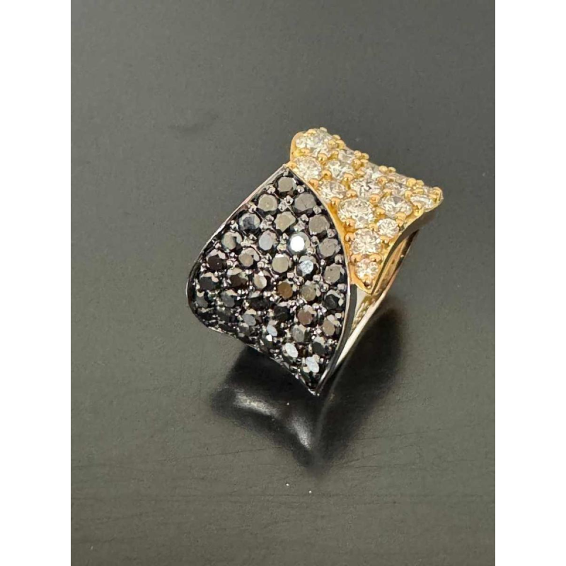 Bague bicolore en or 18kt et diamants