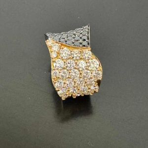 Bague bicolore en or 18kt et diamants