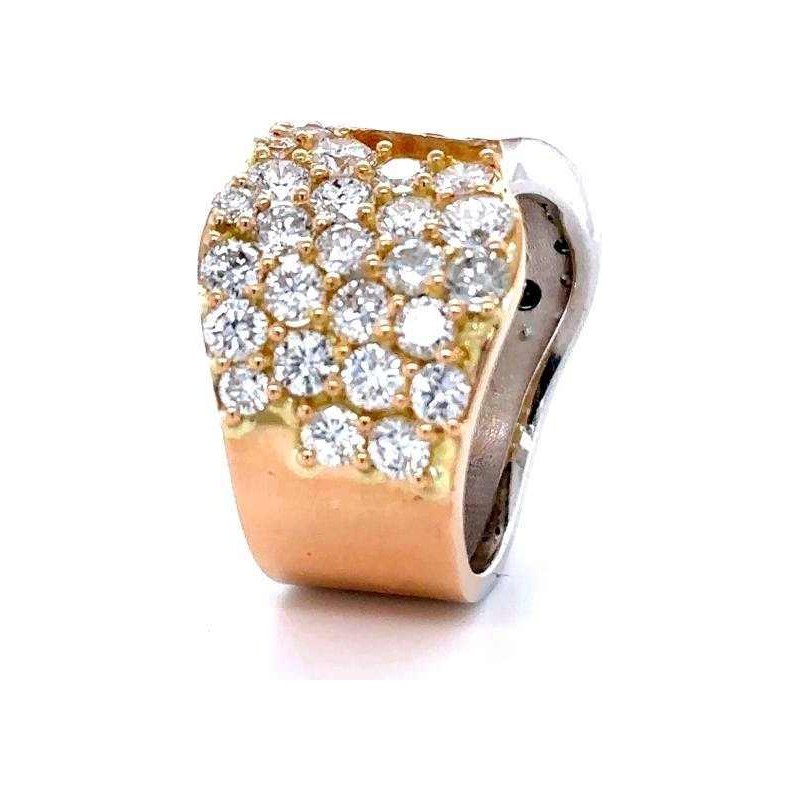 Bague bicolore en or 18kt et diamants