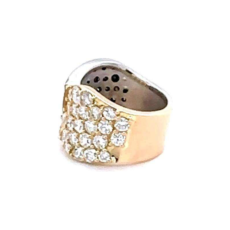 Bague bicolore en or 18kt et diamants