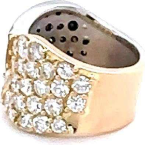 Bague bicolore en or 18kt et diamants