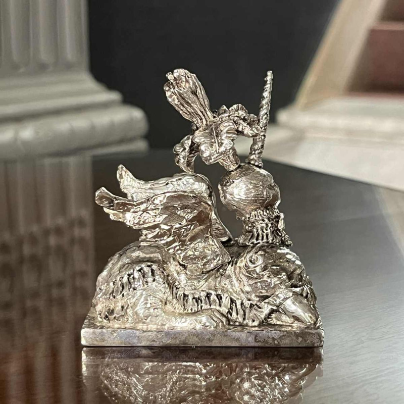 CHRISTIAN LACROIX voor CHRISTOFLE "Unicorn Sphynx" sculptuur & papierpers 1998