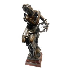 Bronzen sculptuur Charles Samuel Prélude, uitgever J.Petermann Brussel