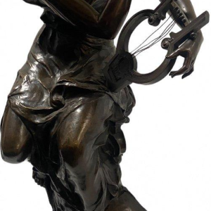Charles Samuel "Prélude" sculpture en bronze, éditeur J.Petermann Bruxelles