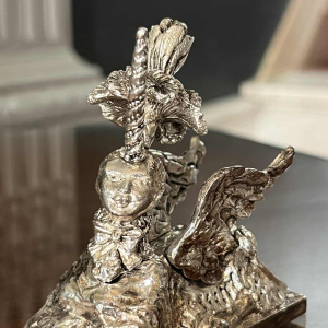 CHRISTIAN LACROIX voor CHRISTOFLE "Unicorn Sphynx" sculptuur & papierpers 1998