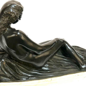 Sculpture Young Woman Art Deco Paule Bisman