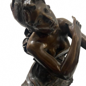 Bronzen sculptuur Charles Samuel Prélude, uitgever J.Petermann Brussel