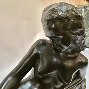 Sculpture Young Woman Art Deco Paule Bisman