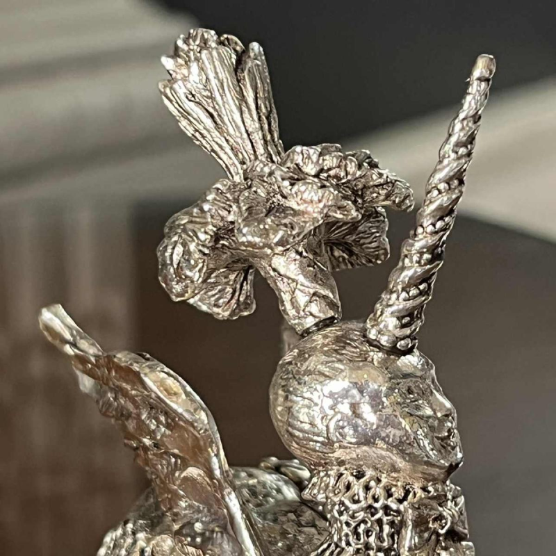 CHRISTIAN LACROIX pour CHRISTOFLE "Licorne Sphynx" sculpture presse papier 1998