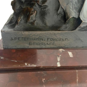 Charles Samuel "Prélude" sculpture en bronze, éditeur J.Petermann Bruxelles