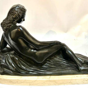 Sculpture Young Woman Art Deco Paule Bisman