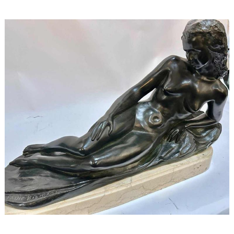 Sculpture Jeune Femme Art Déco Paule Bisman