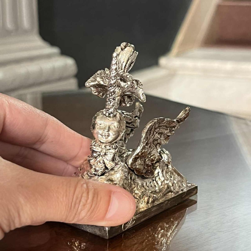 CHRISTIAN LACROIX pour CHRISTOFLE "Licorne Sphynx" sculpture presse papier 1998