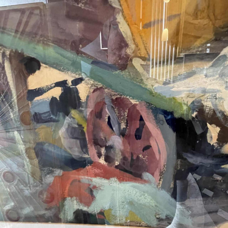 JULES VAN DE LEENE, Landschapschilderij "Zigeuner woonwagen" Gouache karton 20's