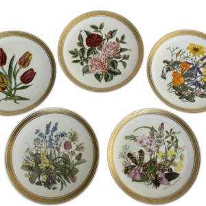 Franklin Porcelain - Royal Horticultural Society, ensemble de 12 assiettes florales, London ca 1980