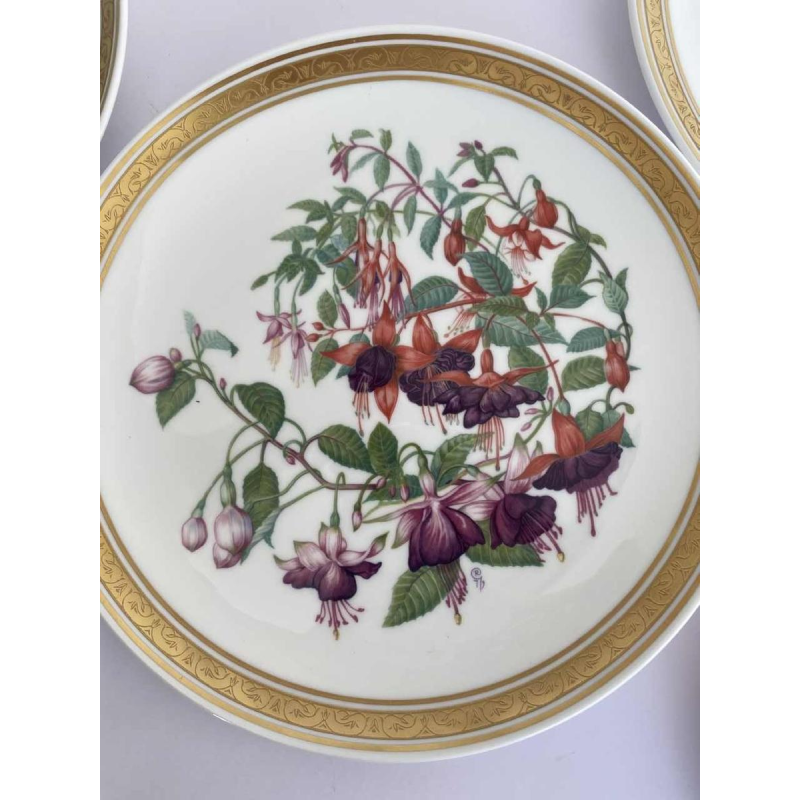 Franklin Porcelain - Royal Horticultural Society, set of 12 floral plates, London ca 1980