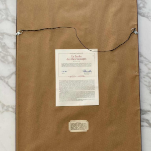 Kazuro Tozuka "Le Jardin des Oies Sauvages" peinture sur soie, Japon XXe s