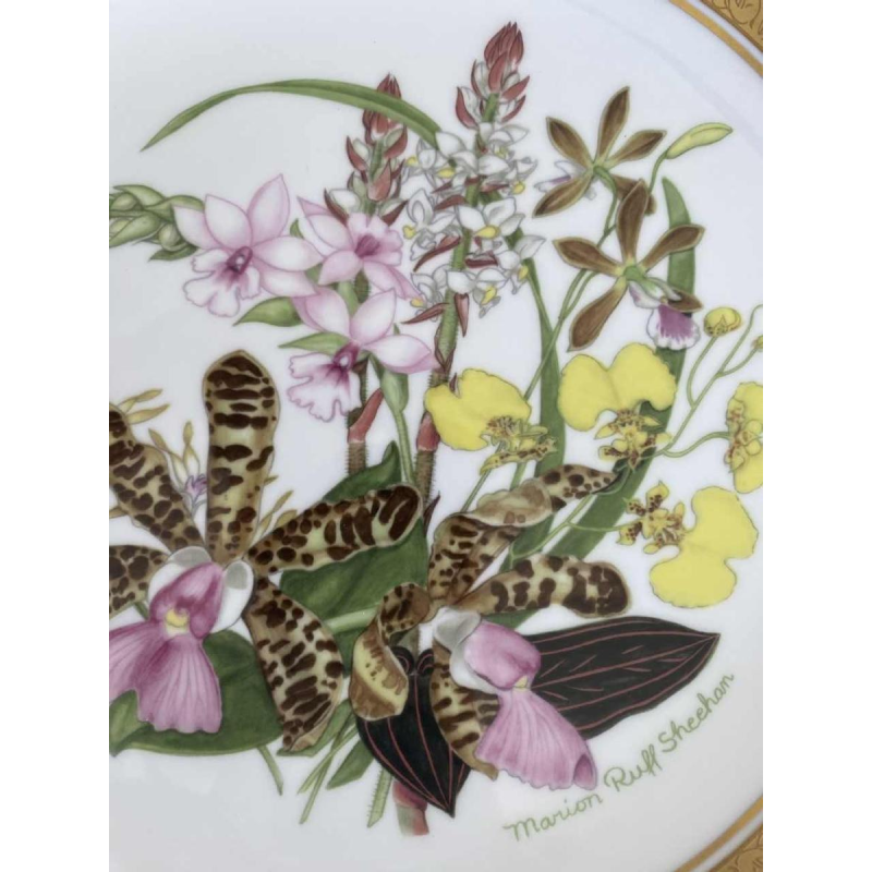 Franklin Porcelain - Royal Horticultural Society, set of 12 floral plates, London ca 1980