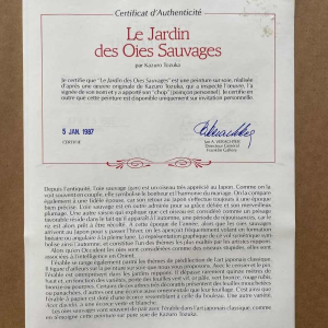 Kazuro Tozuka "Garden of the Wild Geese", painting on silk, Japan 20th century