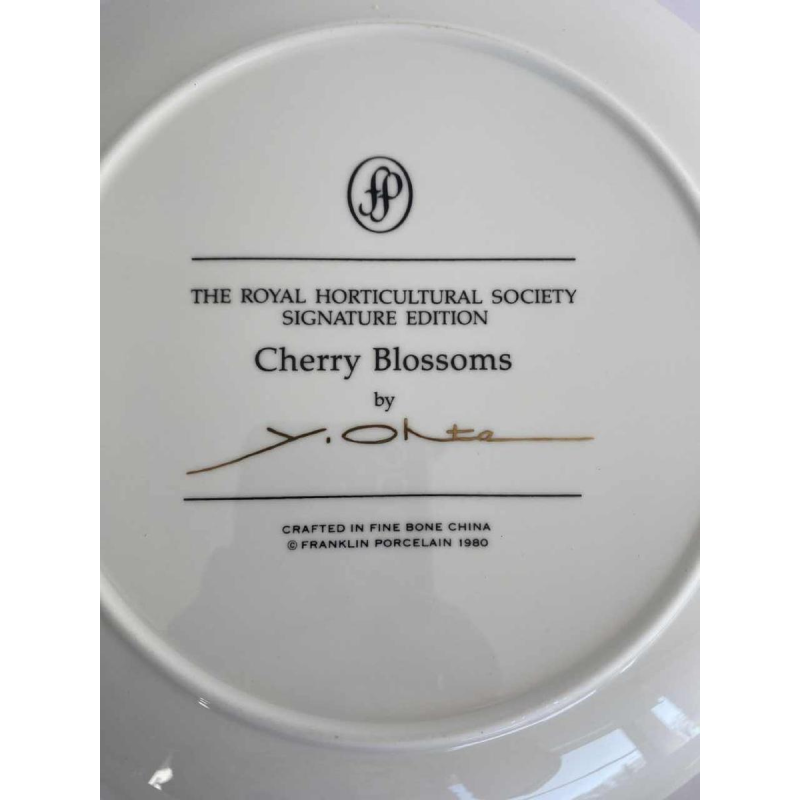 Franklin porselein - Royal Horticultural Society, set van 12 bloemenborden, Londen ca 1980