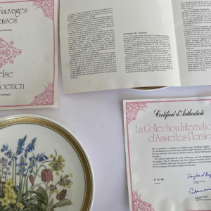 Franklin Porcelain - Royal Horticultural Society, ensemble de 12 assiettes florales, London ca 1980