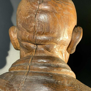 FRANS CLAESSENS ' Buste de Pablo Picasso ' Sculpture de taille rÃ©elle, bois sculptÃ© 1930s